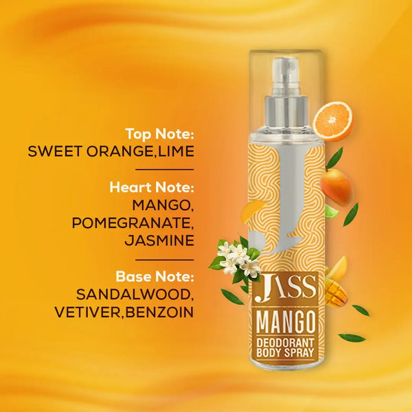 Mango Deodorant Body Spray 135ml | Jass Perfumes